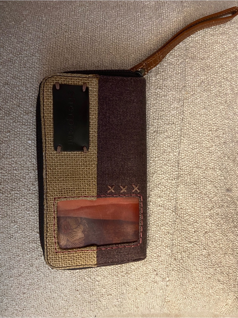 Sherpani Canvas and Wristlet Wallet - Brown & Tan